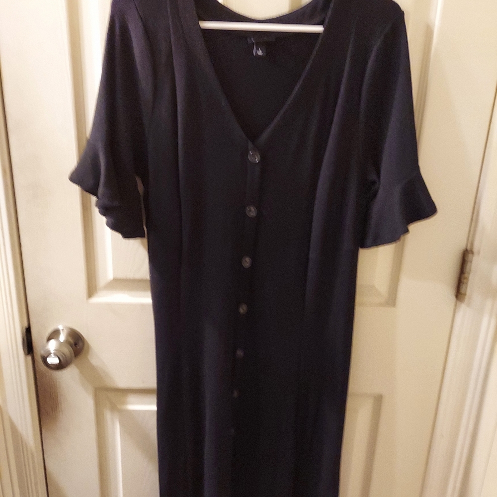 Torrid black button up dress size 1